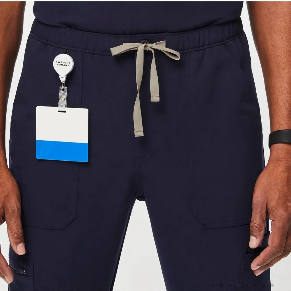 Figs Slim Cairo Cargo Scrub Pants in Navy Blue Medical Uniform Size XL
